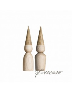 MINI Nissepige og Nissedreng i Ahorn/Eg By Brorson