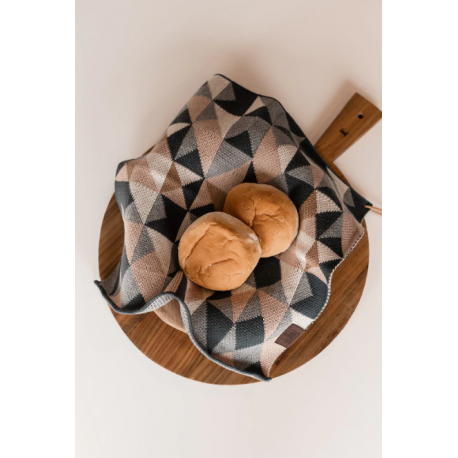 Strikket brødkurvsserviet Triangle - By Lohn