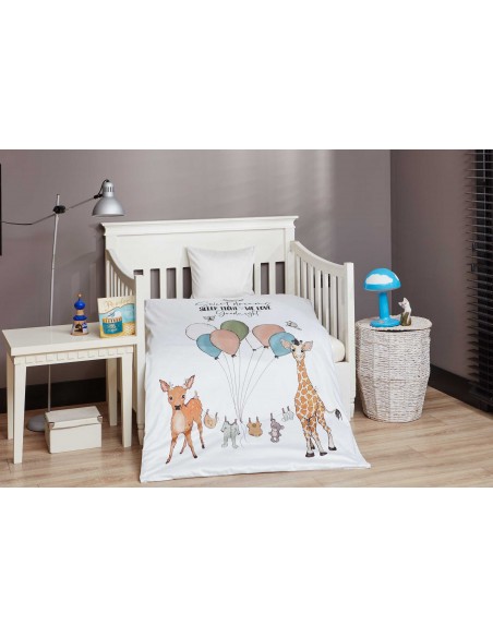 Baby Sengetøj 70x100 M&P - Sleep Tight - Grønne Striber Baby Sengetøj 70x100 M&P - Sleep Tight - Grønne Striber