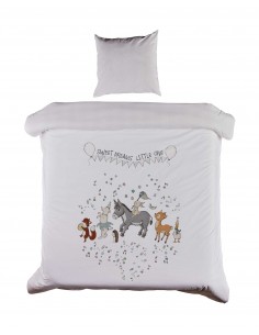 Junior Sengetøj 100x140 M&P - Sweet Dreams - Grønne Striber