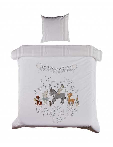 Junior Sengetøj 100x140 M&P - Sweet Dreams -  Grønne Striber