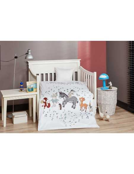 Junior Sengetøj 100x140 M&P - Sweet Dreams -  Grønne Striber