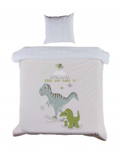 Baby Sengetøj 70x100 M&P - Dino - Grønne Striber