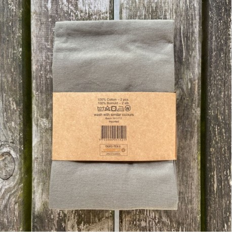 Viskestykker i økologisk bomuld i grønne nuancer - 2 stk.
