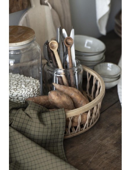 Glaskrukke med trælåg 3000 ml Glaskrukke med trælåg 3000 ml