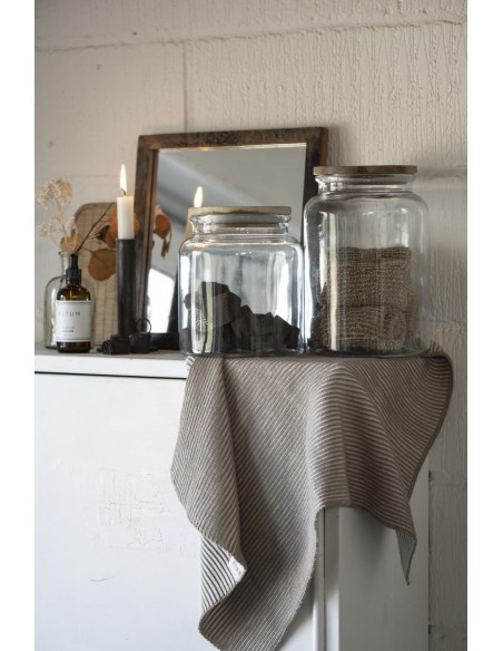 Glaskrukke med trælåg 3000 ml Glaskrukke med trælåg 3000 ml