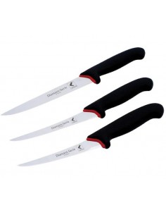 Knivsæt i sort 3 dele, La-Va