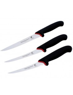 Knivsæt i sort 3 dele, La-Va