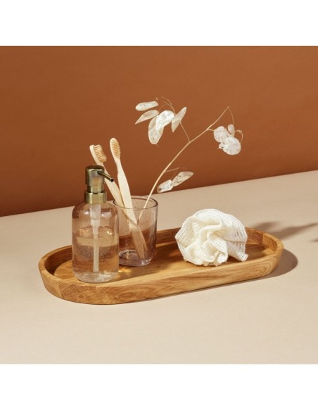 Stor oval træbakke i olieret eg Stor oval træbakke i olieret eg