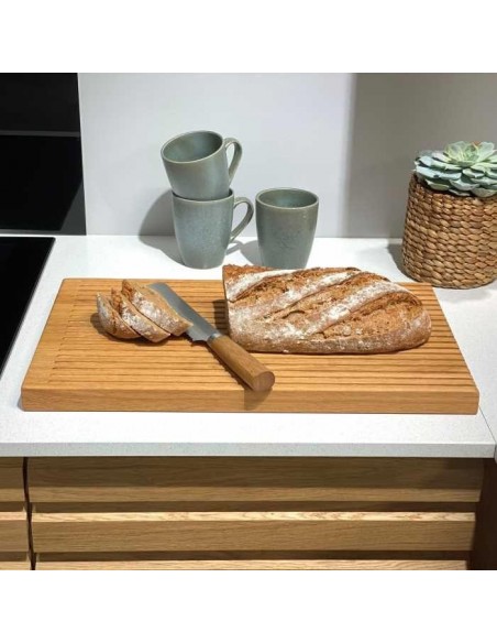 Skærebræt med riller i olieret eg