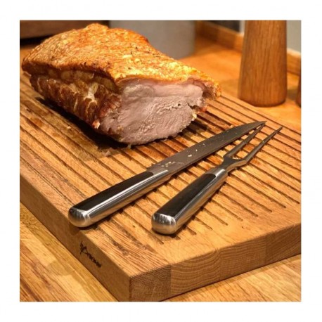 Skærebræt med riller i olieret eg