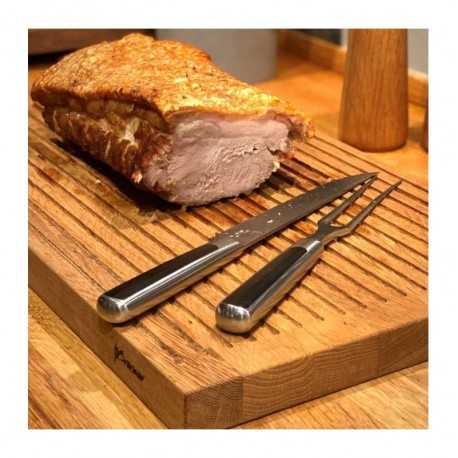 Skærebræt med riller i olieret eg