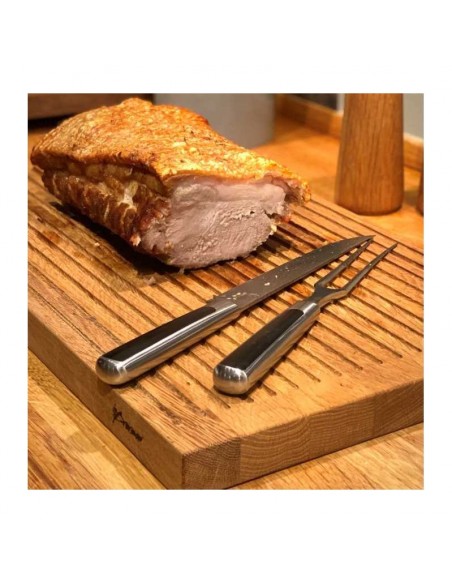 Skærebræt med riller i olieret eg