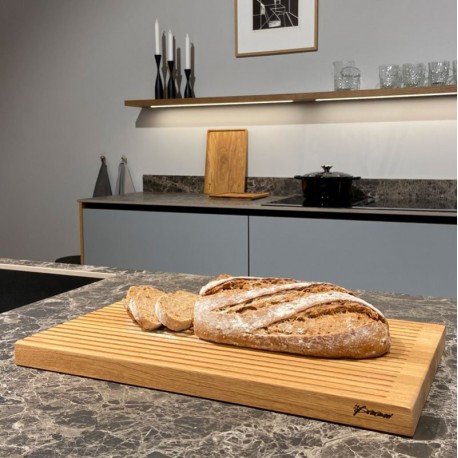 Skærebræt med riller i olieret eg