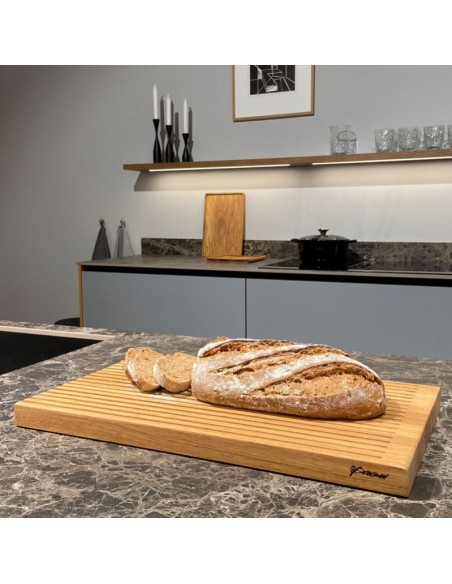 Skærebræt med riller i olieret eg