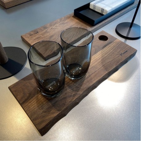 Tapasbræt med hul i - røget eg