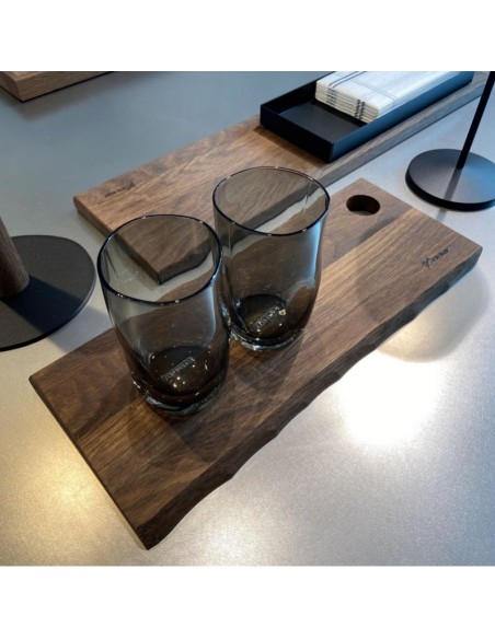 Tapasbræt med hul i - røget eg