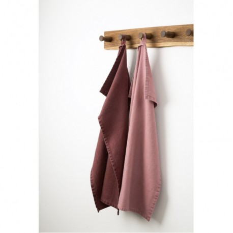 Viskestykker i økologisk bomuld i lyngfarver Viskestykker i økologisk bomuld i lyngfarver