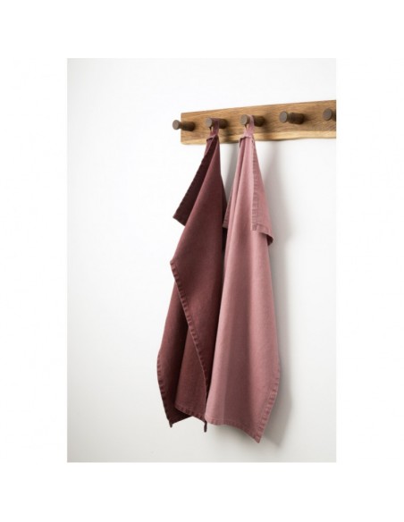 Viskestykker i økologisk bomuld i lyngfarver Viskestykker i økologisk bomuld i lyngfarver