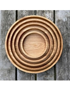Cirkel bakker i olieret eg - 5 størrelser