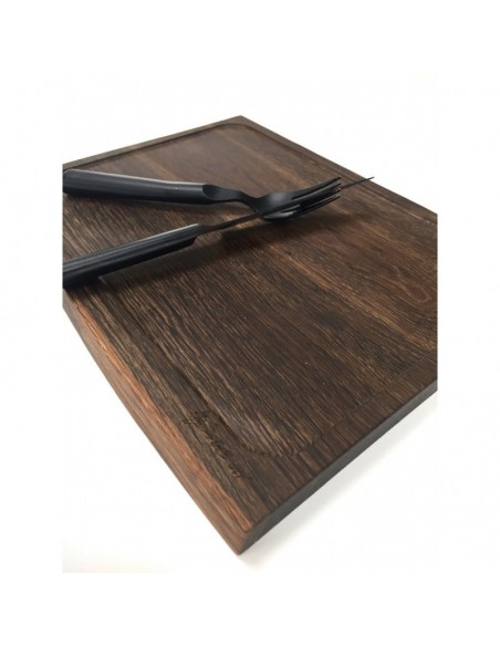 Trætallerken med udfræsning i røget eg Trætallerken med udfræsning i røget eg