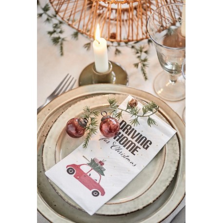 Servietter "Driving home for Christmas"