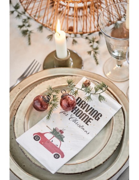 Servietter "Driving home for Christmas"