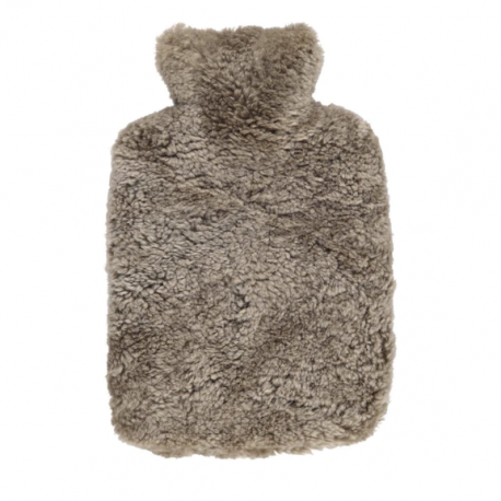 Varmedunk i Taupe - Korthåret Krøllet Lammeskind
