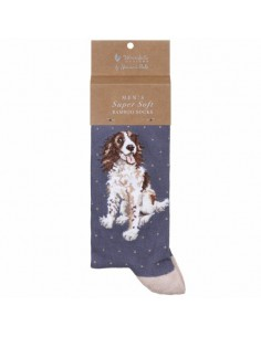 Wrendale bambus sokker med Spaniel - Herre