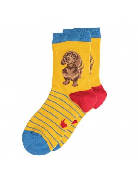 Wrendale bambus sokker Gravhund - Børn 27-31