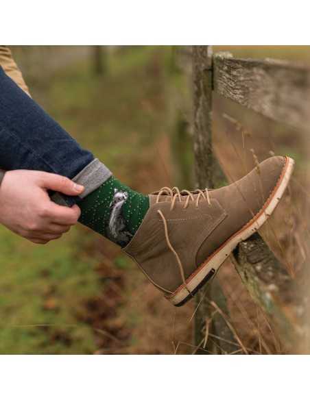 Wrendale bambus sokker med Grævling - Herre