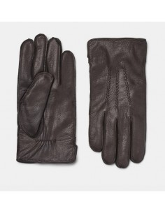 Leonardo brune hjorteskindslæder handsker til mænd - NATURES Collection