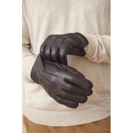 Leonardo sorte hjorteskinds-læderhandsker til mænd - NATURES Collection Leonardo sorte hjorteskinds-læderhandsker til mænd - NATURES Collection