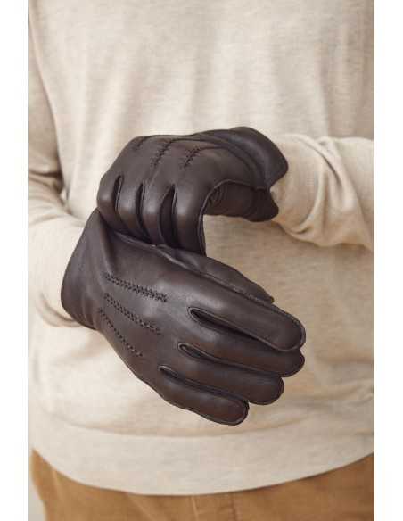Leonardo sorte hjorteskinds-læderhandsker til mænd - NATURES Collection Leonardo sorte hjorteskinds-læderhandsker til mænd - NATURES Collection