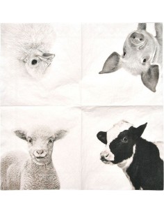 Servietter bondegårdsdyr - kaffeservietter