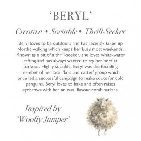 Wrendale Får bamse, Beryl - Large