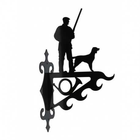 Stor vildtkrog jæger med hund