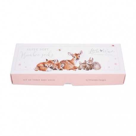 Wrendale bambus babysokker lyserød - Little Forest