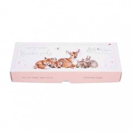 Wrendale bambus babysokker lyserød  - Little Forest