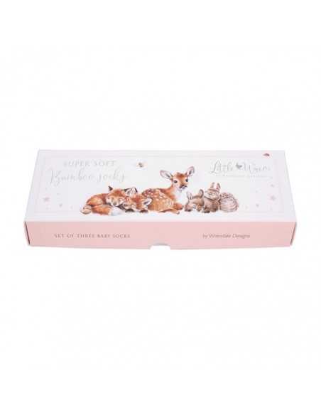 Wrendale bambus babysokker lyserød - Little Forest