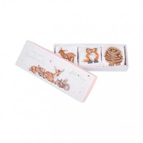 Wrendale bambus babysokker lyserød  - Little Forest