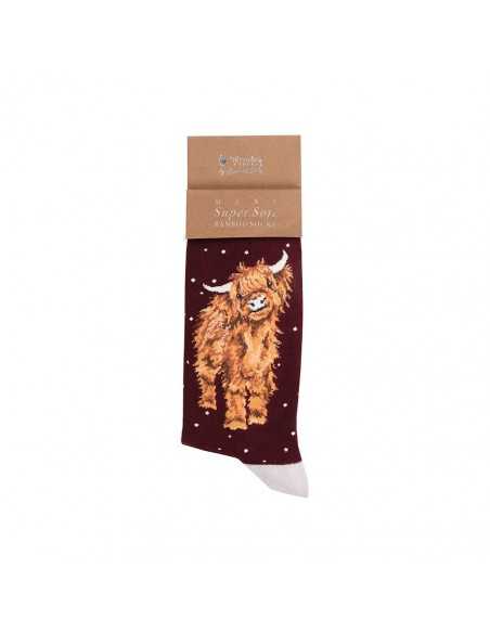 Wrendale bambus sokker Highland Cow - Herre Wrendale bambus sokker Highland Cow - Herre