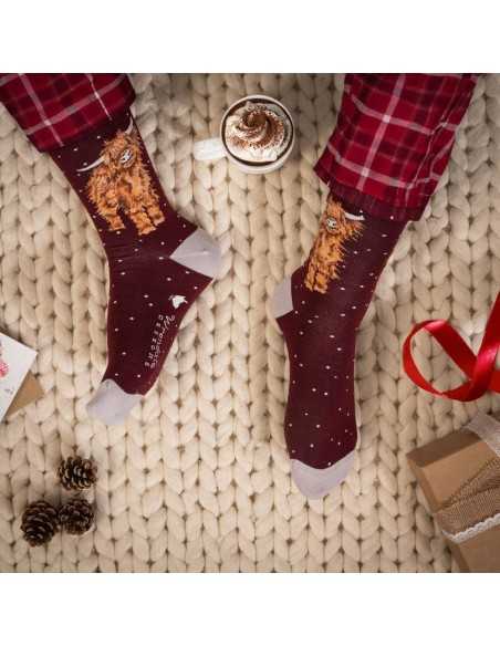 Wrendale bambus sokker Highland Cow - Herre Wrendale bambus sokker Highland Cow - Herre