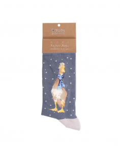 Wrendale bambus julesokker med And - Herre