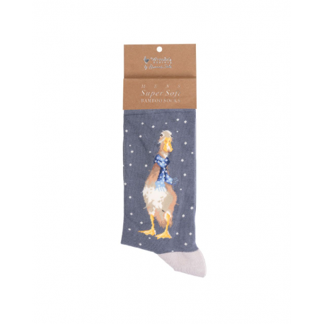 Wrendale bambus julesokker med And - Herre