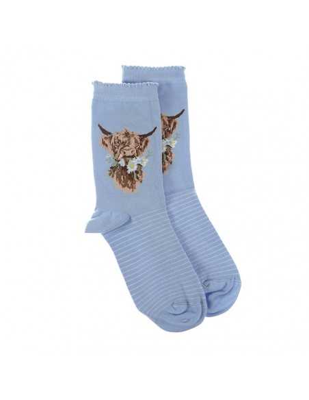 Wrendale bambus sokker med Skotsk Højlandskvæg - Dame/Børn Wrendale bambus sokker med Skotsk Højlandskvæg - Dame/Børn