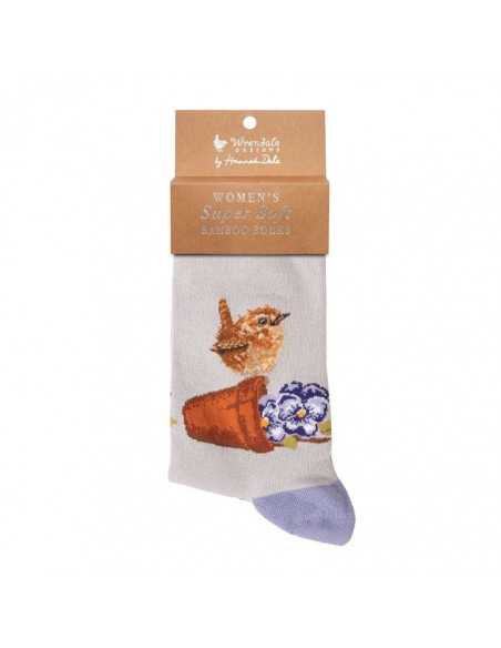 Wrendale bambus sokker med Gærdesmutte - Dame/Børn Wrendale bambus sokker med Gærdesmutte - Dame/Børn