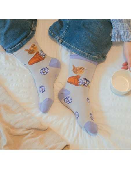 Wrendale bambus sokker med Gærdesmutte - Dame/Børn Wrendale bambus sokker med Gærdesmutte - Dame/Børn