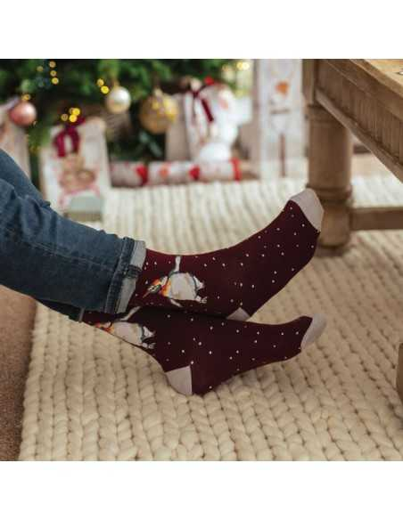 Wrendale bambus vintersokker med Pingvin - Herre