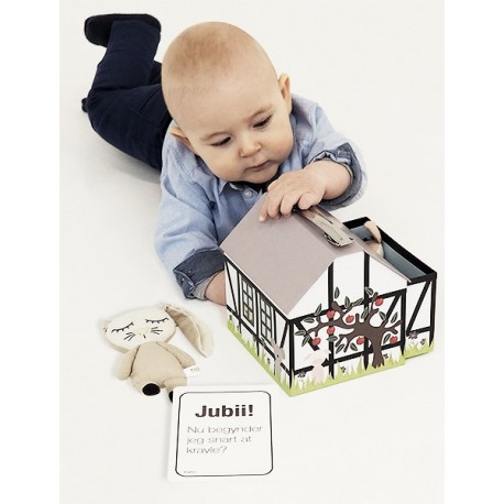 Milepælskort med bondegård